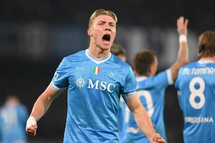 Napoli, Hojlund in gol contro il Milan