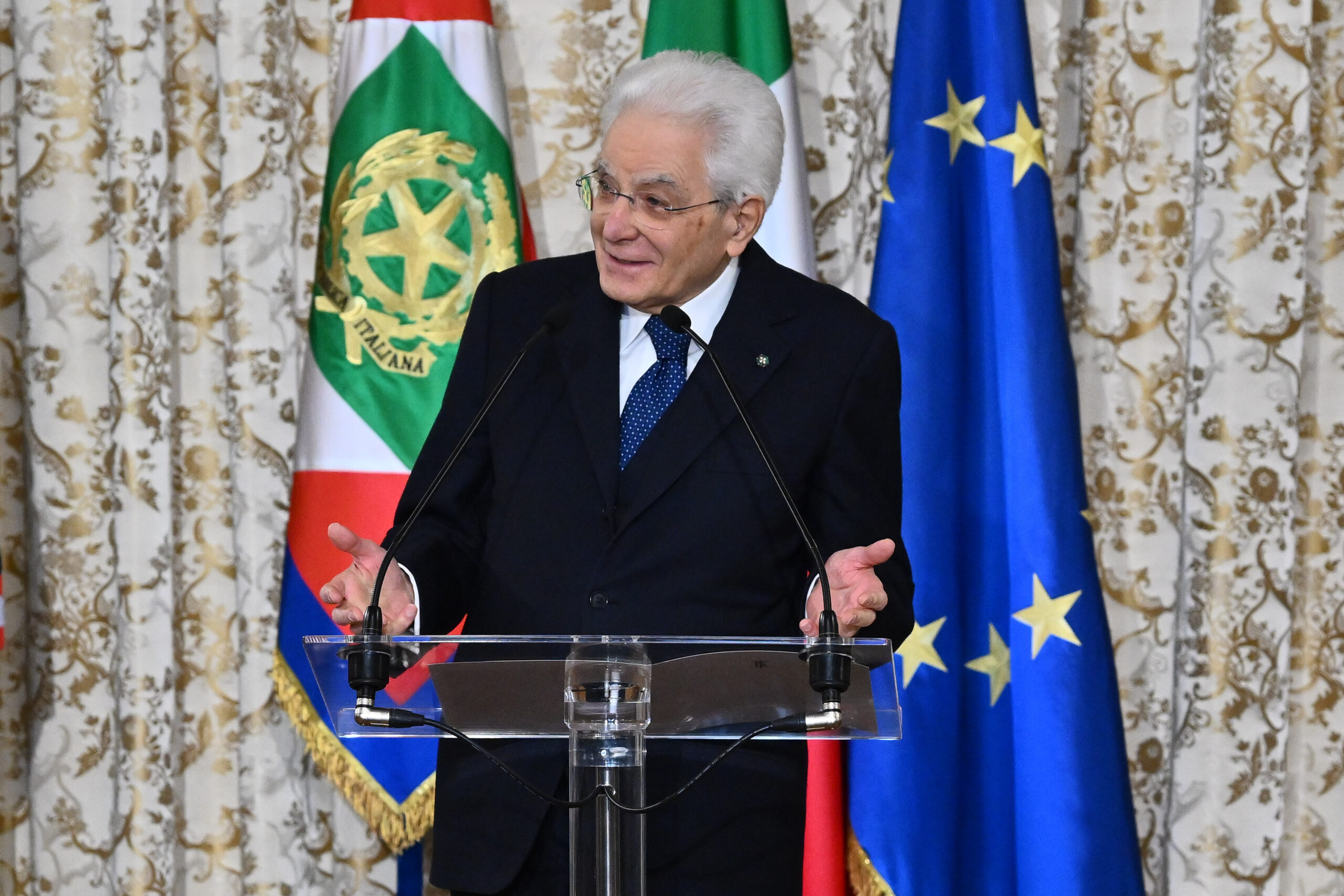 Roma, il Presidente della Repubblica Sergio Mattarella