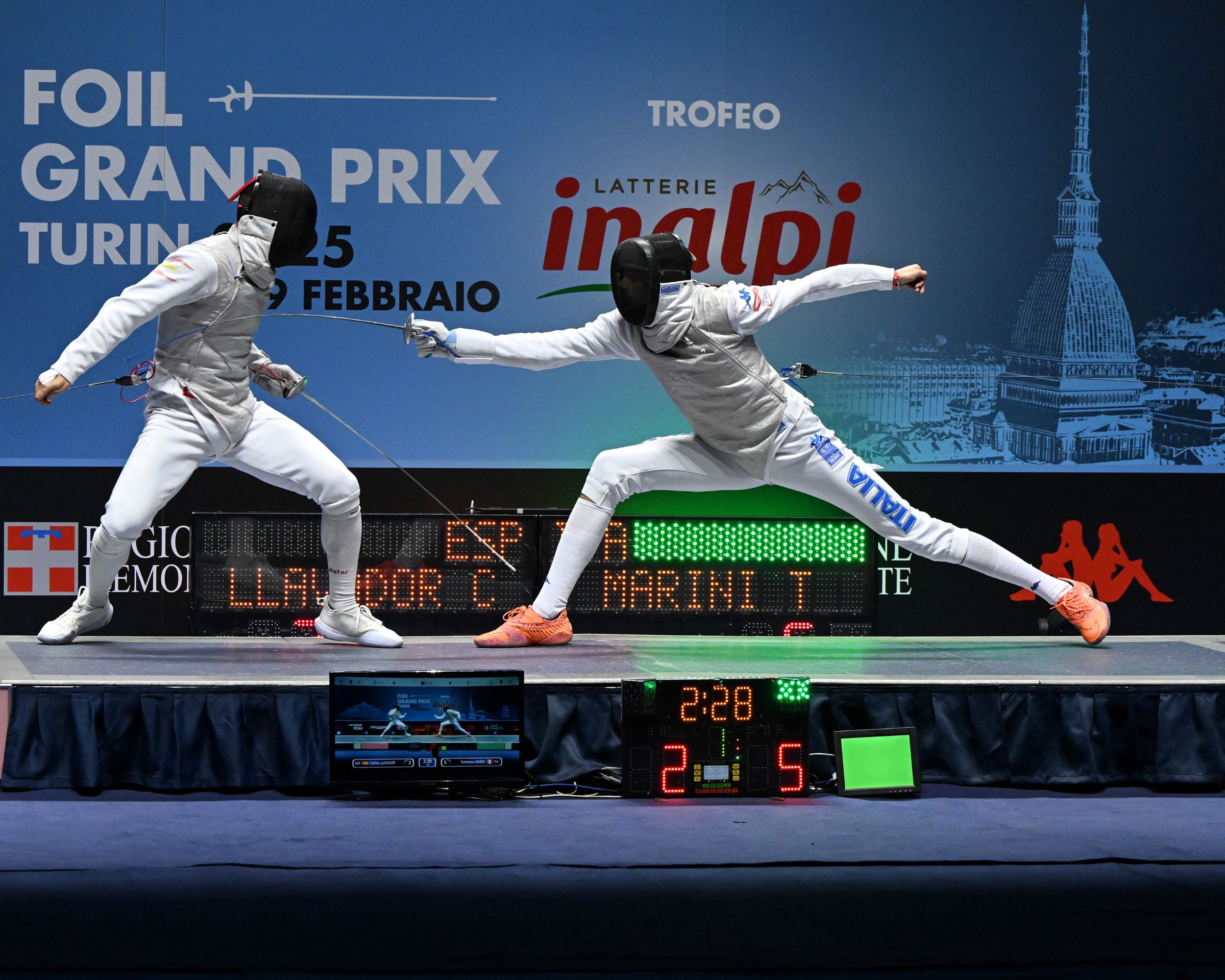 Marini in pedana a Torino