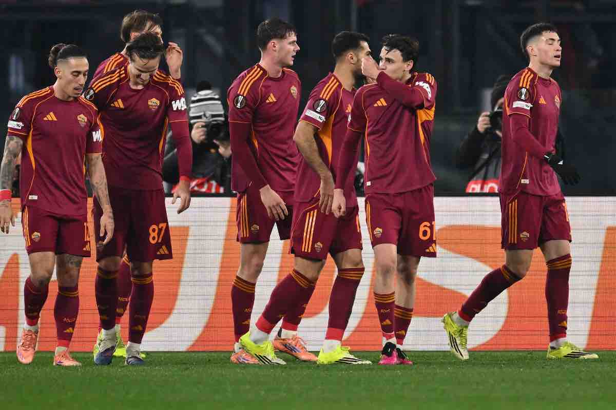 Pisilli esulta con la Roma