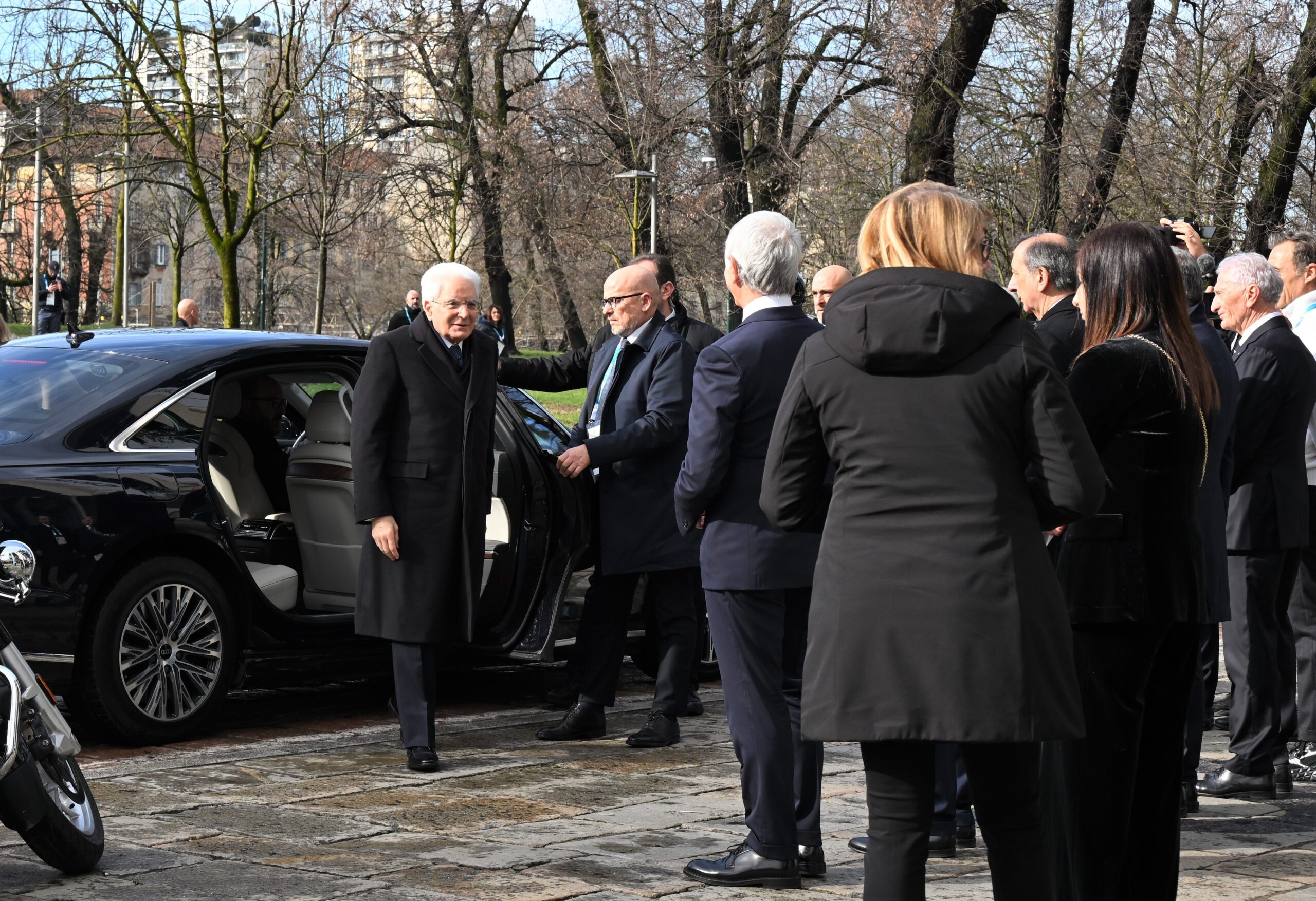 Milano, Mattarella presidente della Repubblica Mattarella arriva Casa Italia Triennale