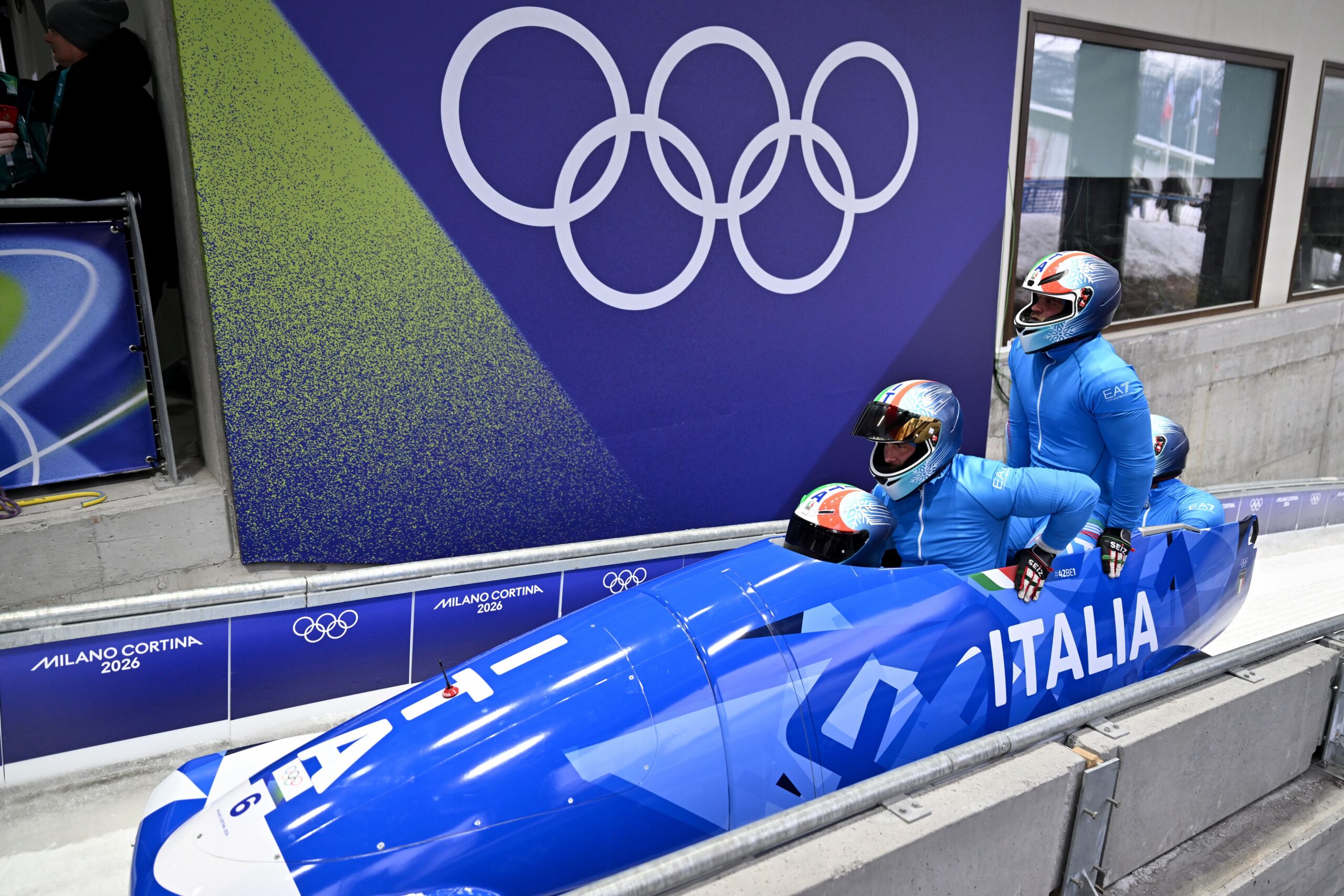 Olympic Winter Games 2026 Bobsleight 4 man Heat 3 and 4 Cortina d Ampezzo, Italy 22 Feb