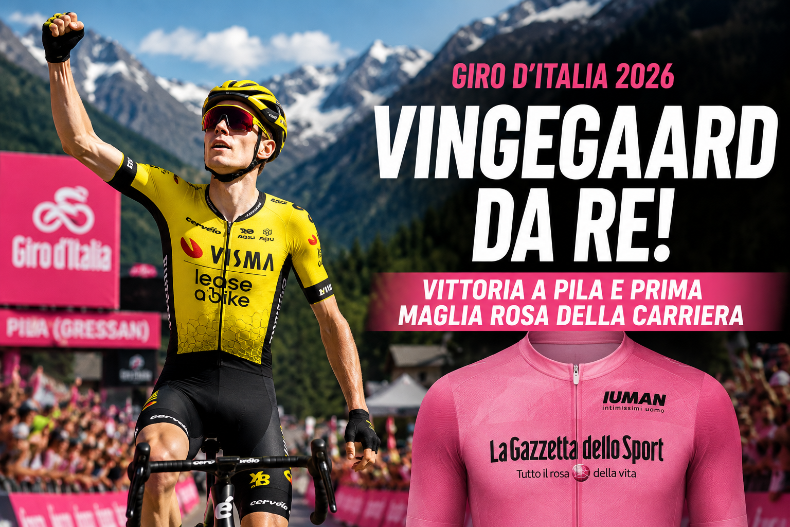Vingegaard tappa Aosta Pila Giro d’Italia