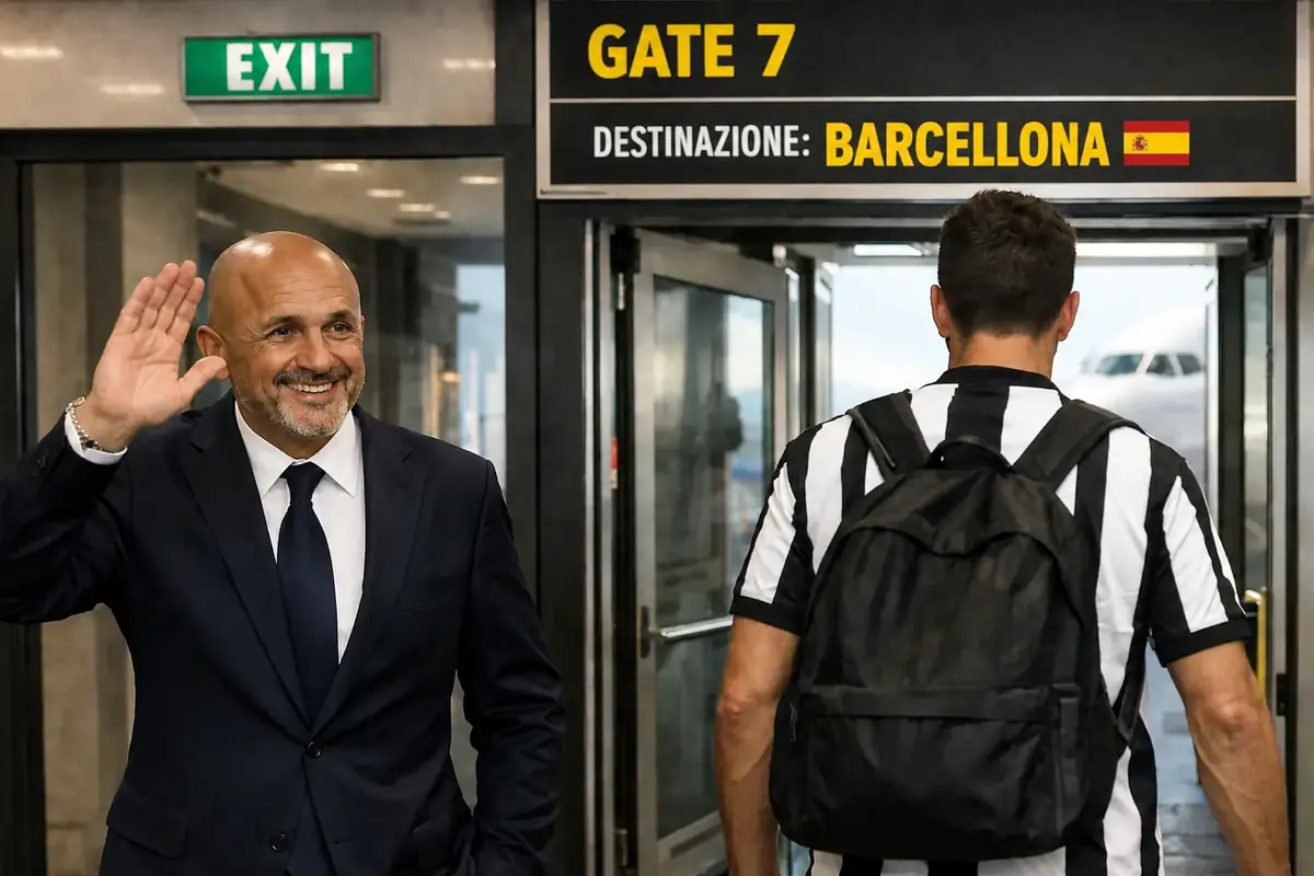 Spalletti saluta un giocatore della Juventus in partenza per Barcellona