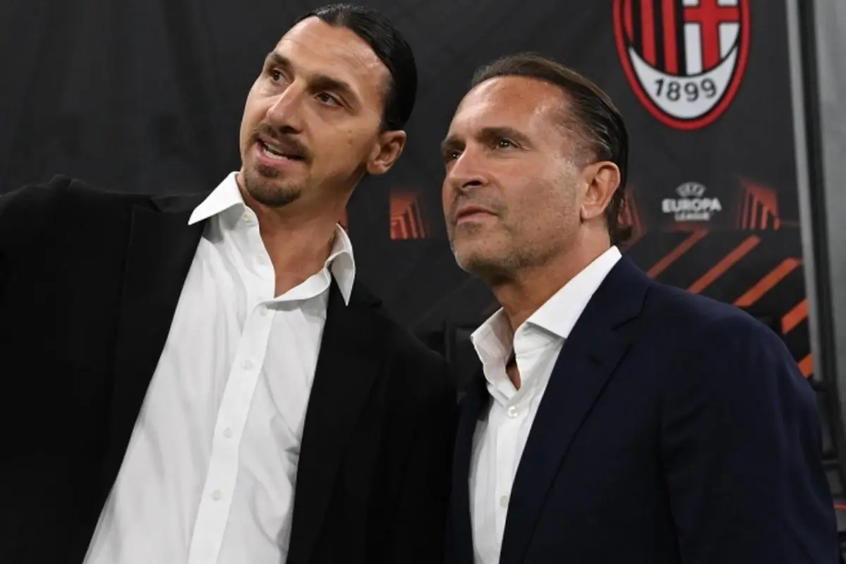 Ibrahimovic e Cardinale durante una partita del Milan