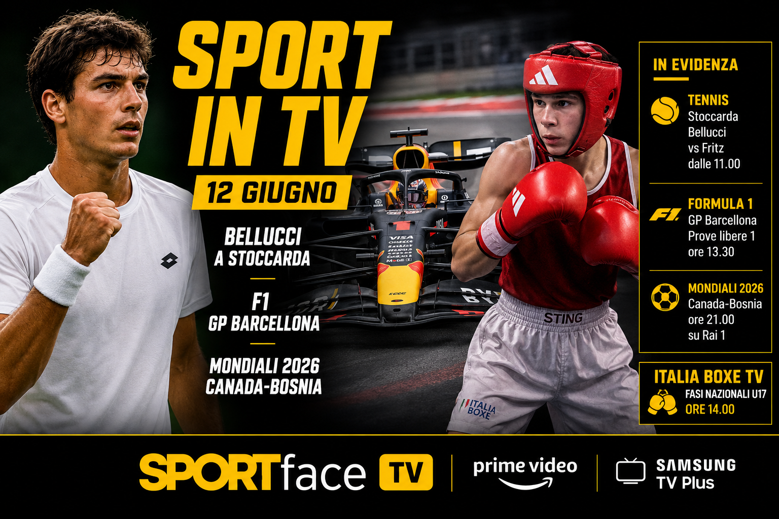 Sport in tv 12 giugno sportface