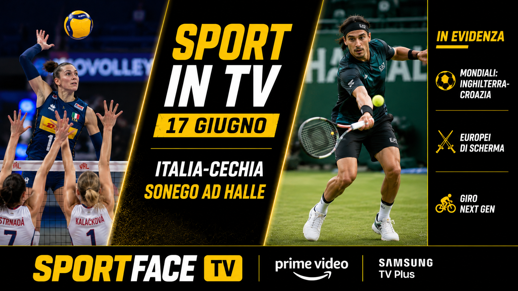 Sport in tv 17 giugno sportface