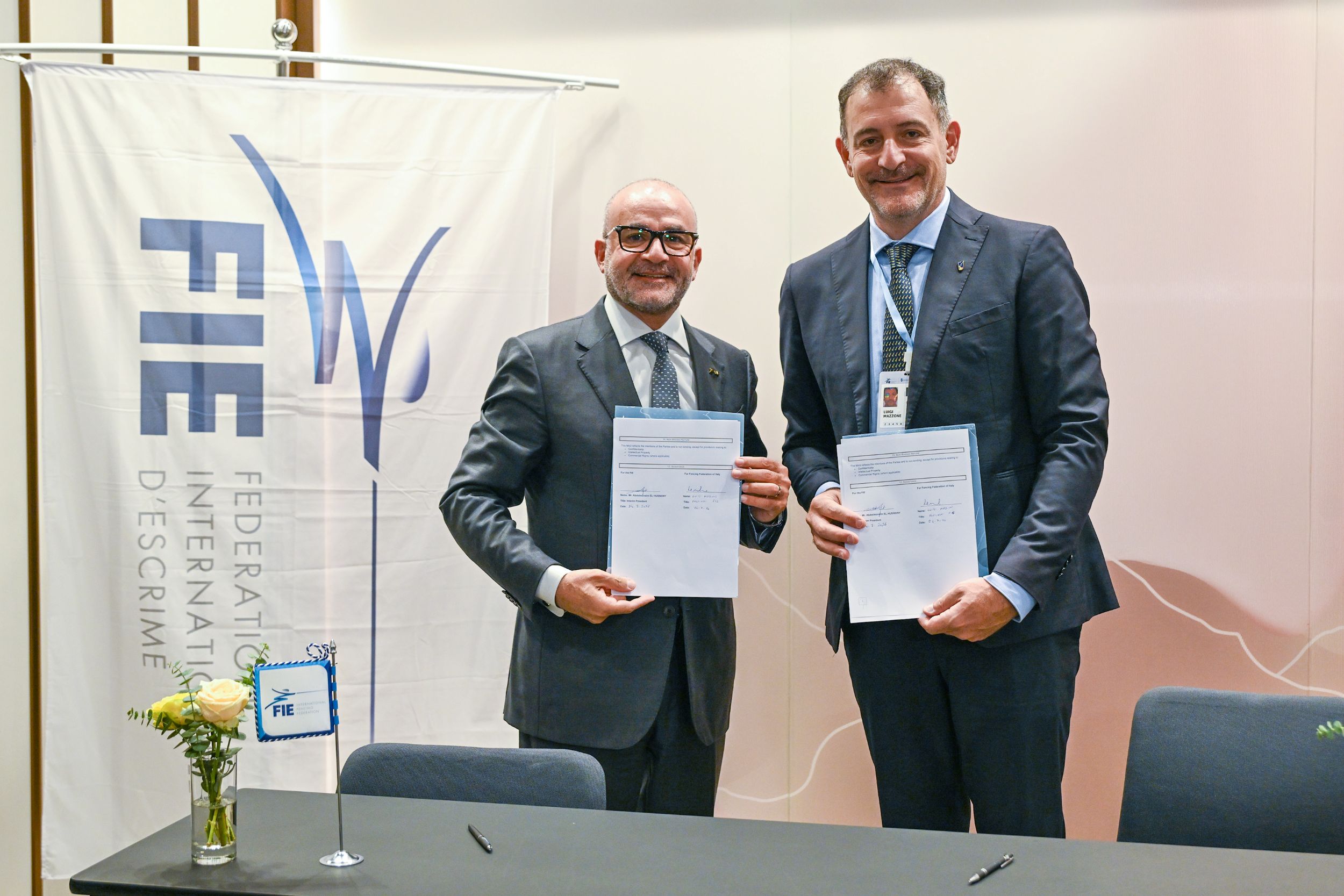 Presidente FIE ElHusseiny e Presidente FIS Mazzone
