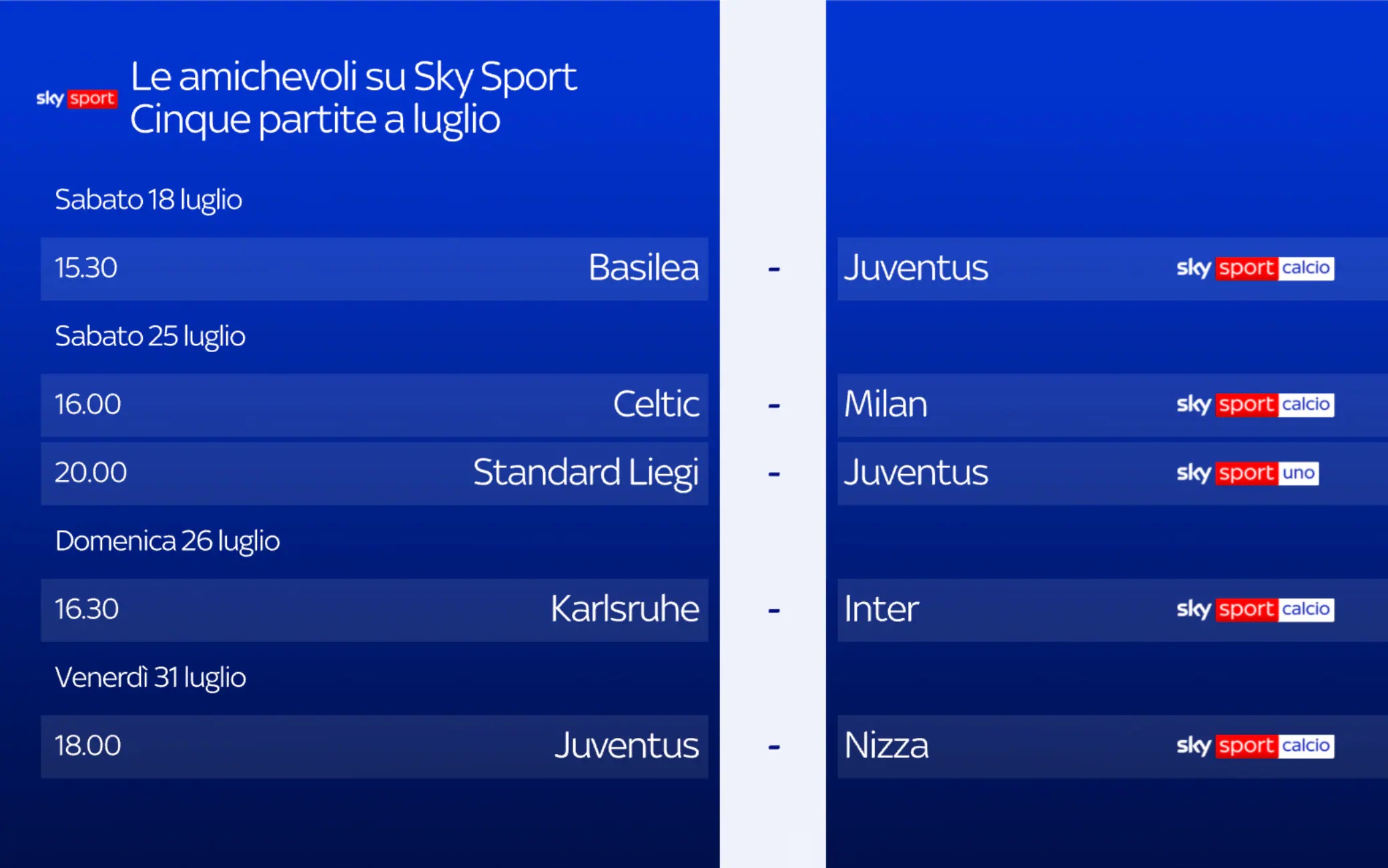 Amichevoli sky calcio