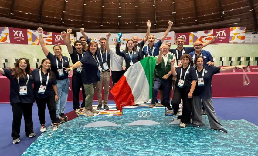 Team Italia podio Veccaro