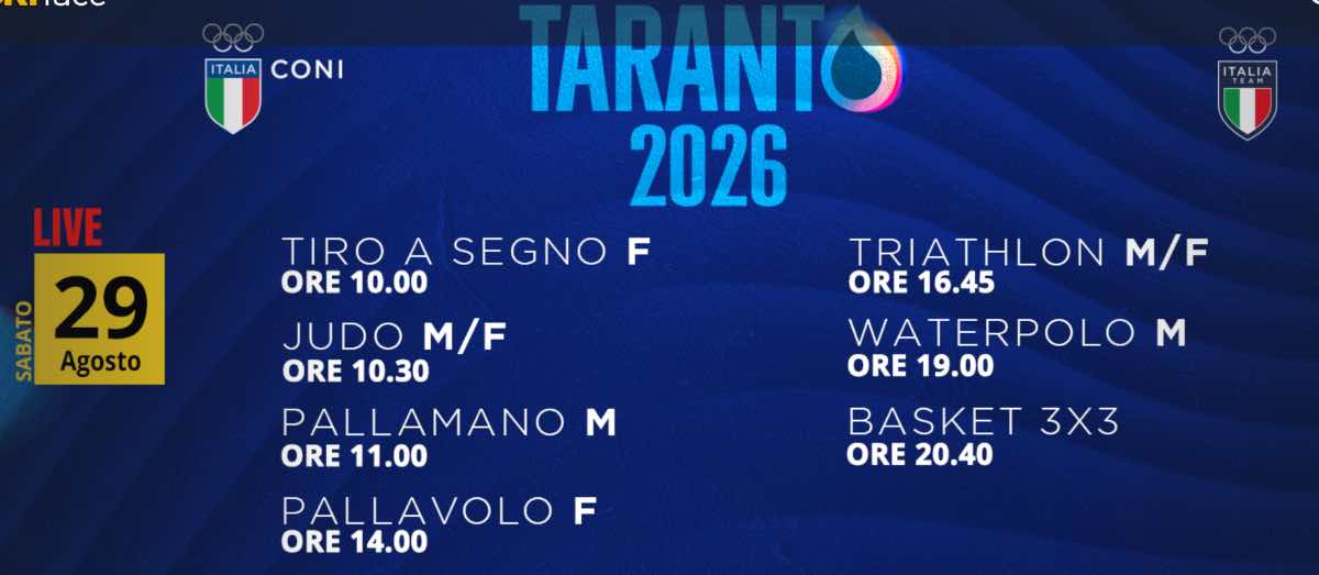 Giochi mediterraneo 29 agosto
